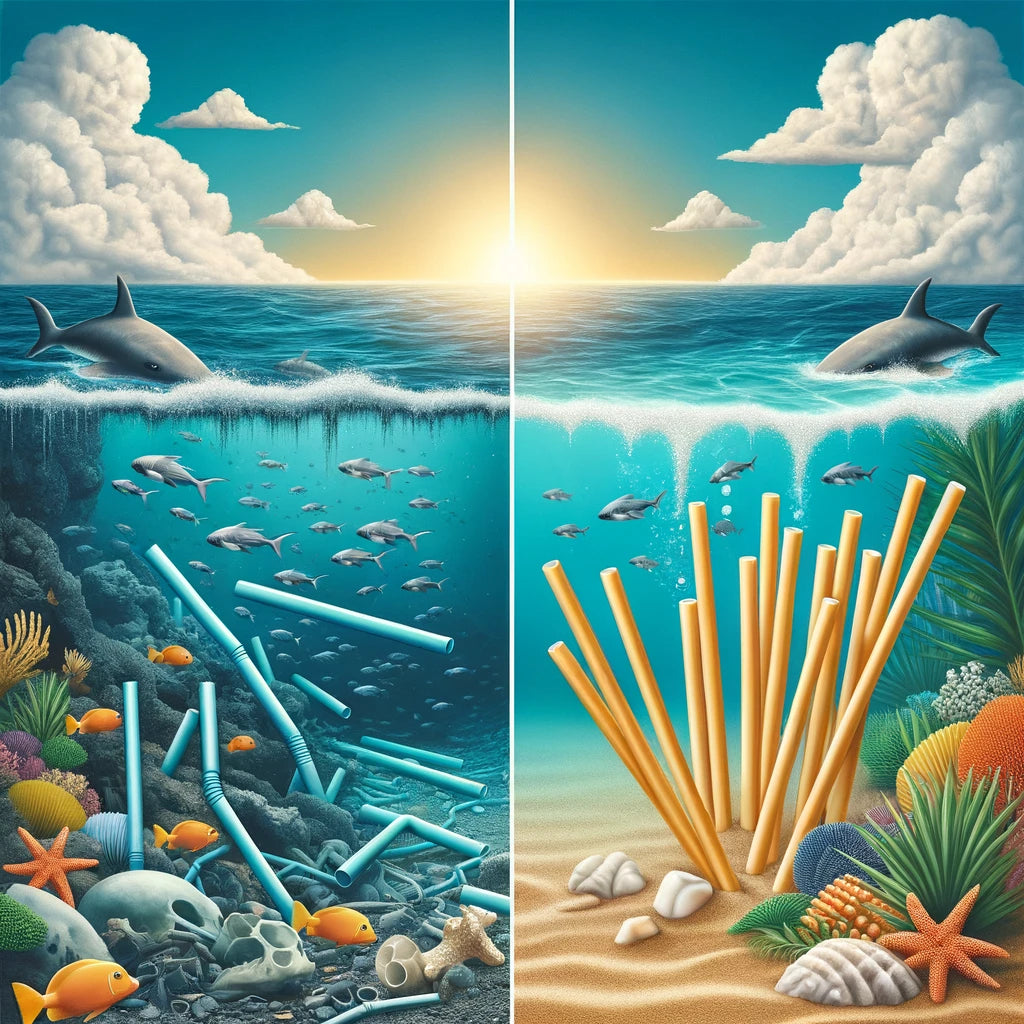 Impact négatif du plastique et positif de Straws-berry