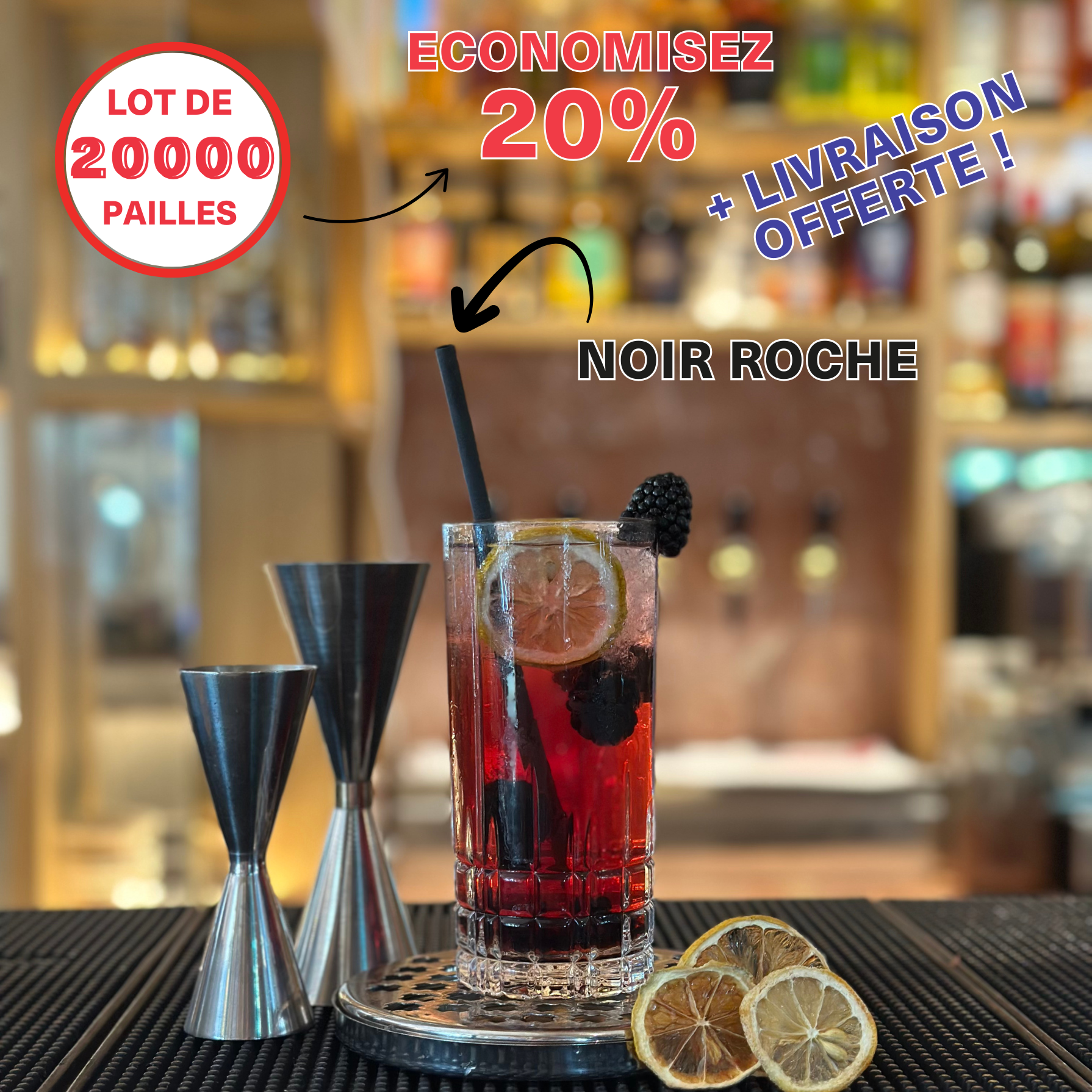 La CLASSIC-BERRY - Paille classique en fibres végétales françaises