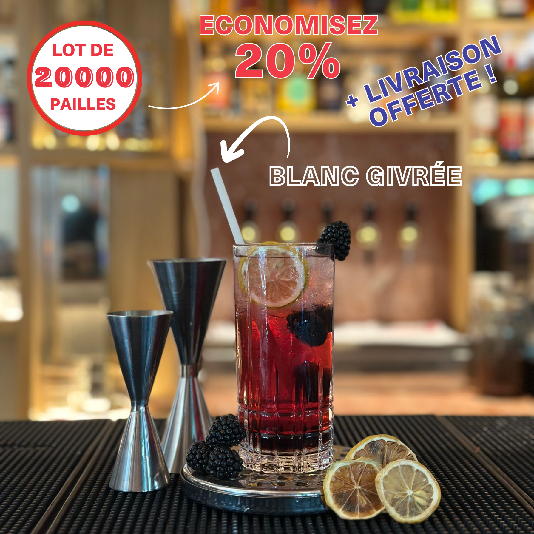 La CLASSIC-BERRY - Paille classique en fibres végétales françaises