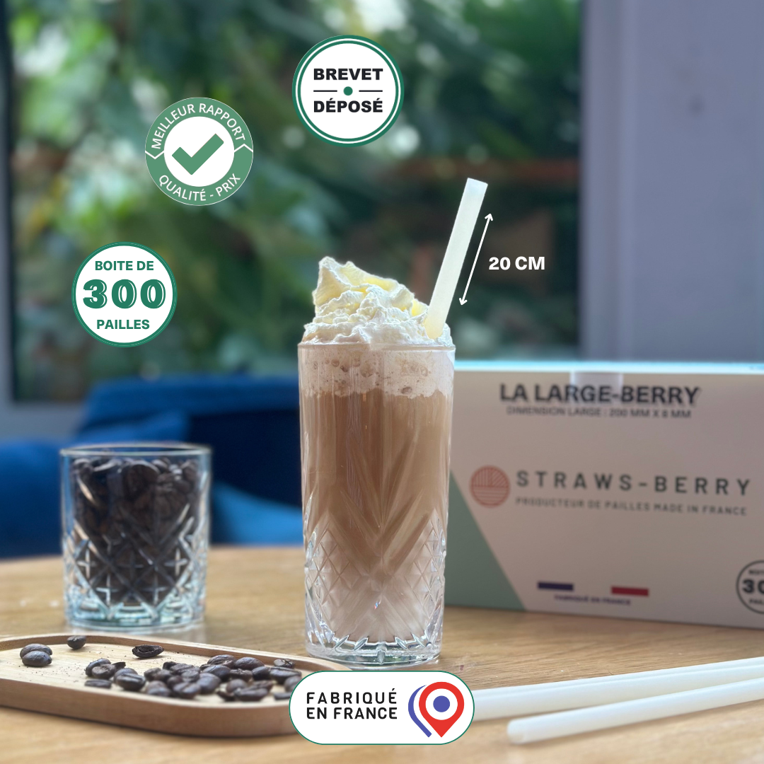 La LARGE-BERRY - Paille pour smoothies en fibres végétales françaises