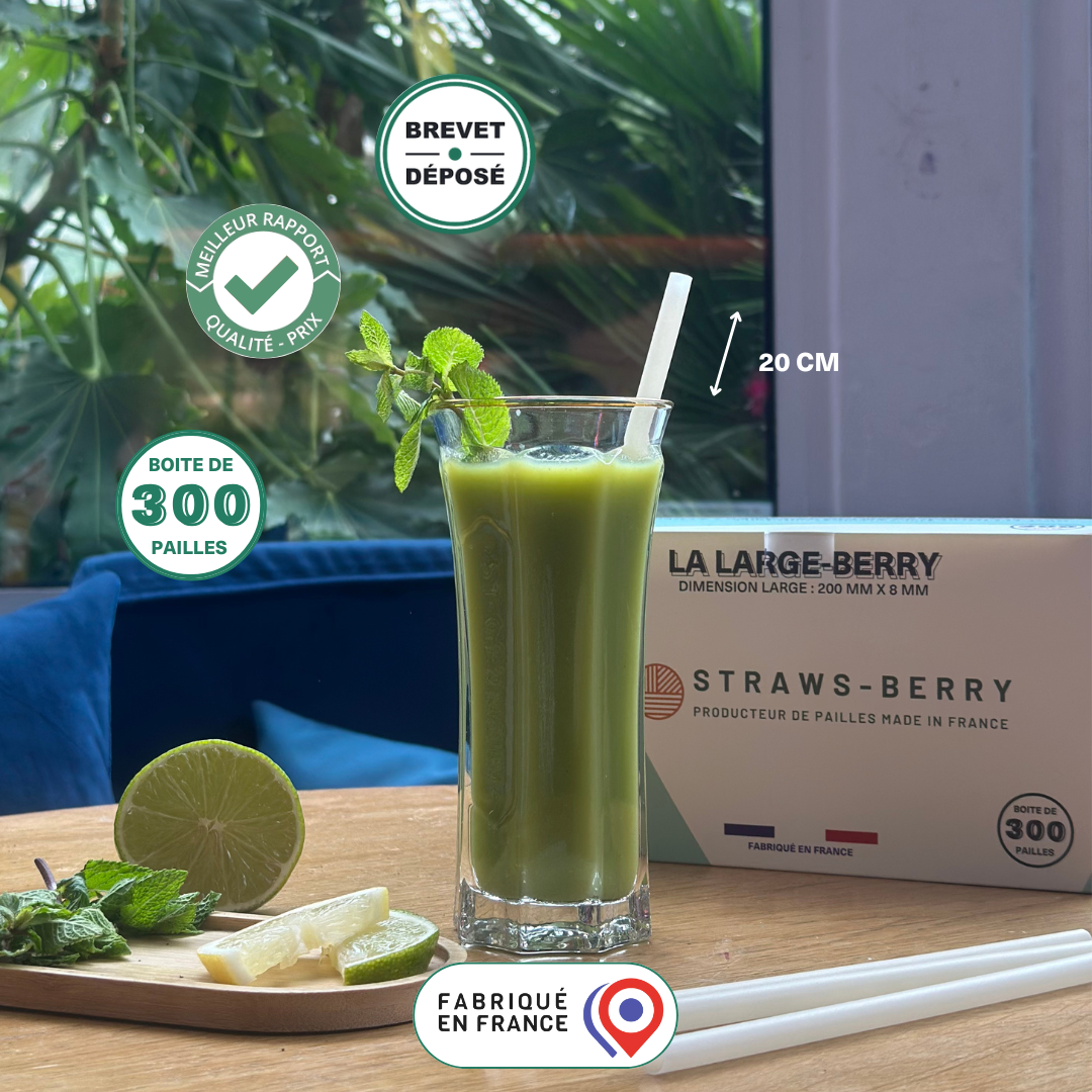 La LARGE-BERRY - Paille pour smoothies en fibres végétales françaises