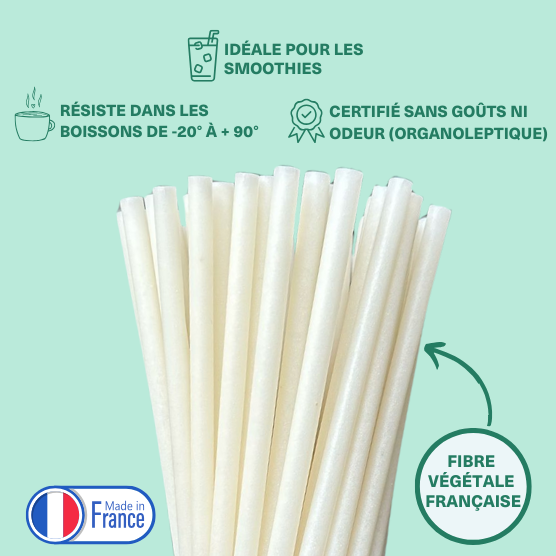 La LARGE-BERRY - Paille pour smoothies en fibres végétales françaises