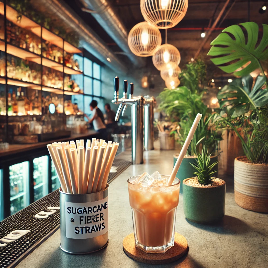 switching to sugarcane fiber straws 