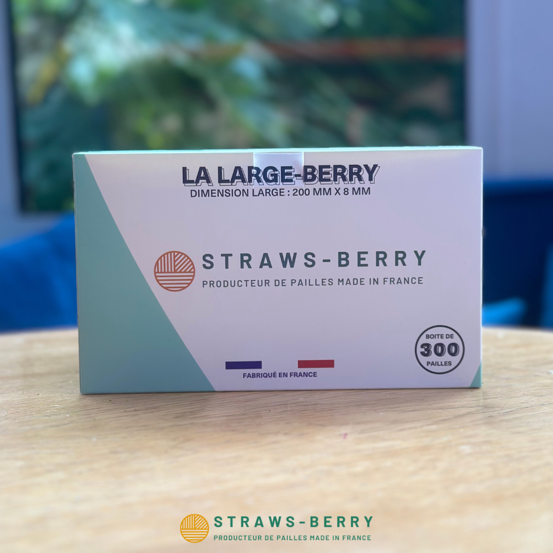 La LARGE-BERRY - Paille pour smoothies en fibres végétales françaises