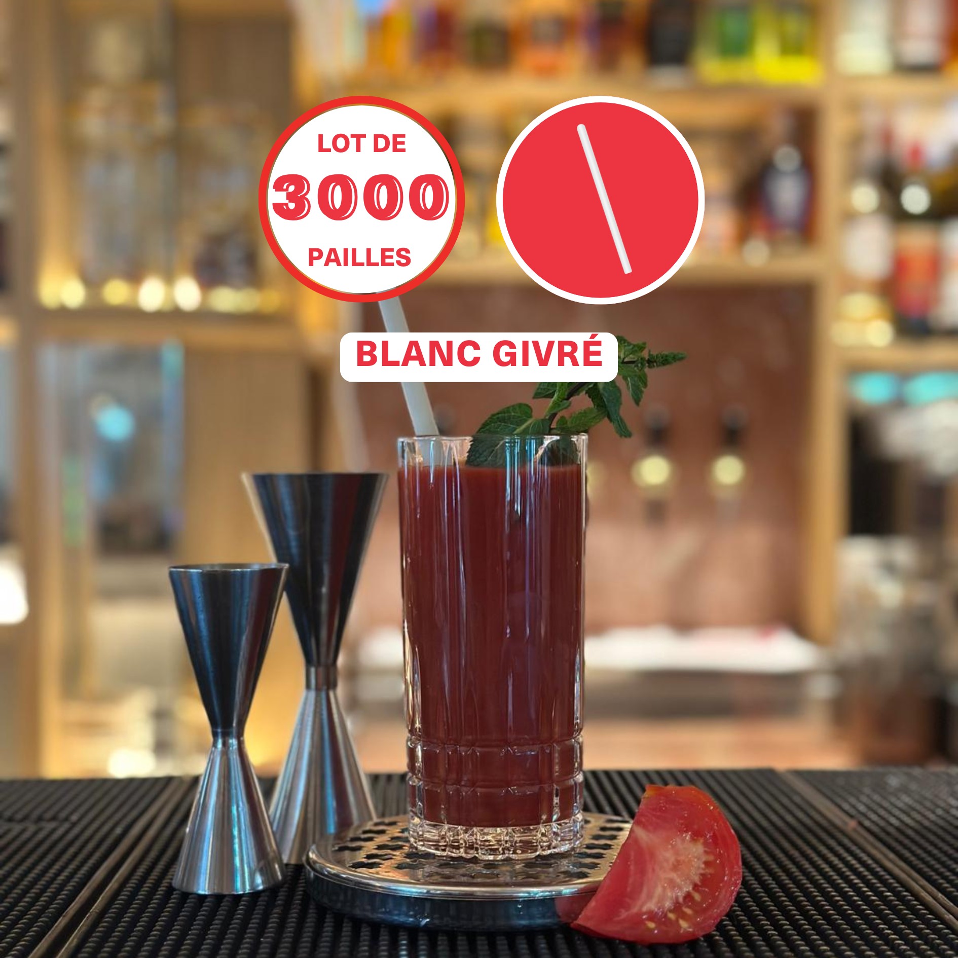 La LARGE-BERRY - Paille pour smoothies en fibres végétales françaises