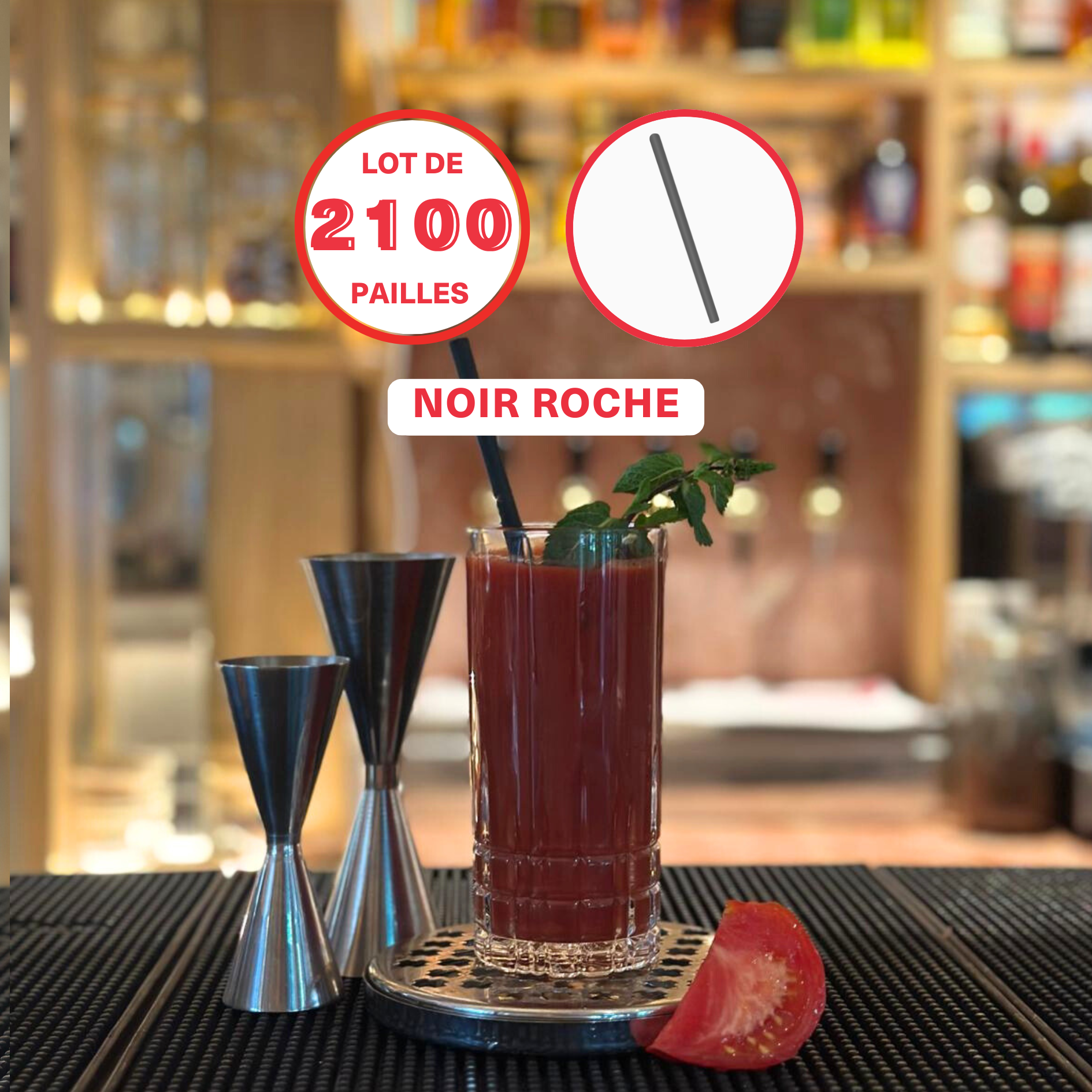 La LARGE-BERRY - Paille pour smoothies en fibres végétales françaises