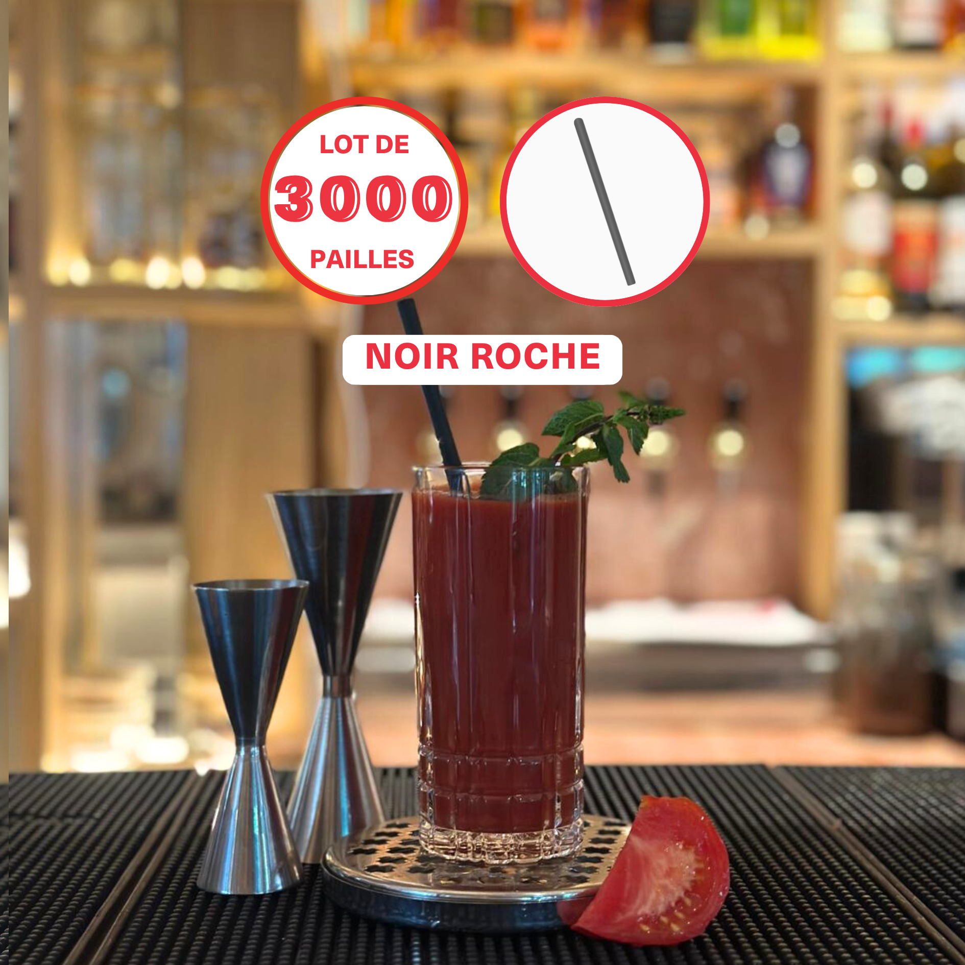 La LARGE-BERRY - Paille pour smoothies en fibres végétales françaises