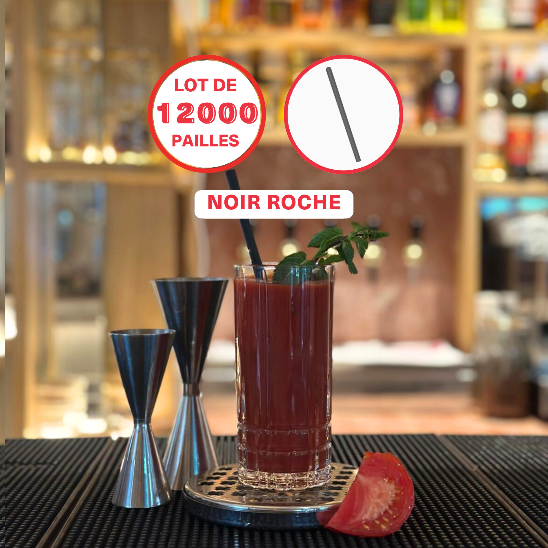 La LARGE-BERRY - Paille pour smoothies en fibres végétales françaises