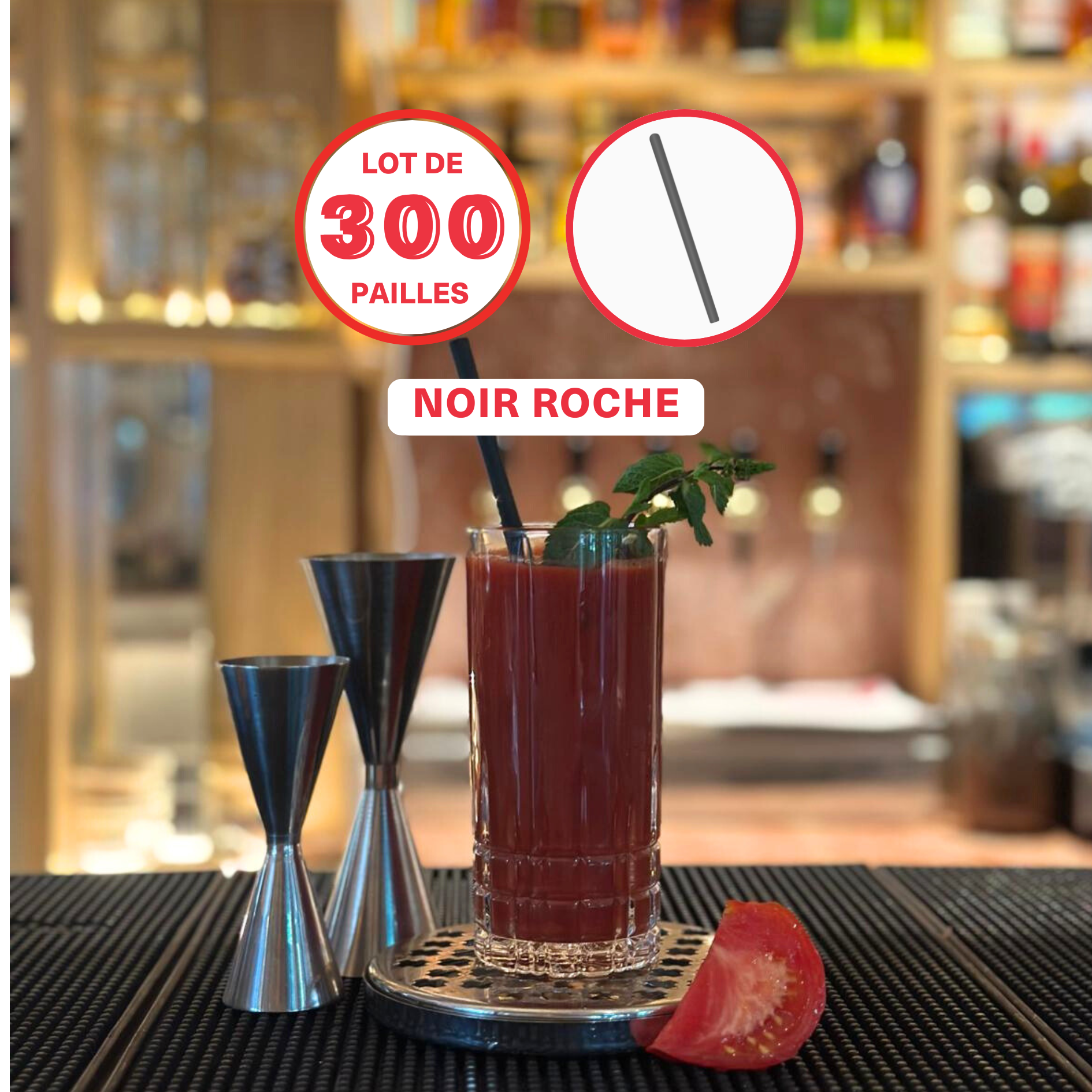 La LARGE-BERRY - Paille pour smoothies en fibres végétales françaises