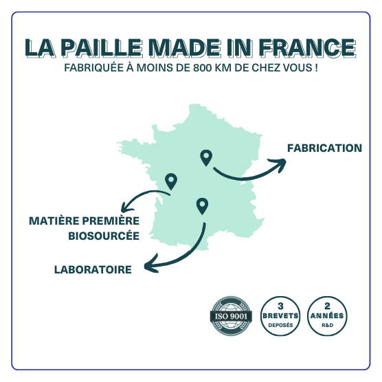 La LARGE-BERRY - Paille pour smoothies en fibres végétales françaises