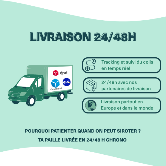 La LARGE-BERRY - Paille pour smoothies en fibres végétales françaises