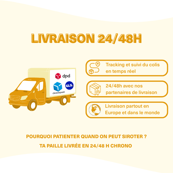 La BUBBLE-BERRY - Paille pour Bubble tea en fibres végétales françaises